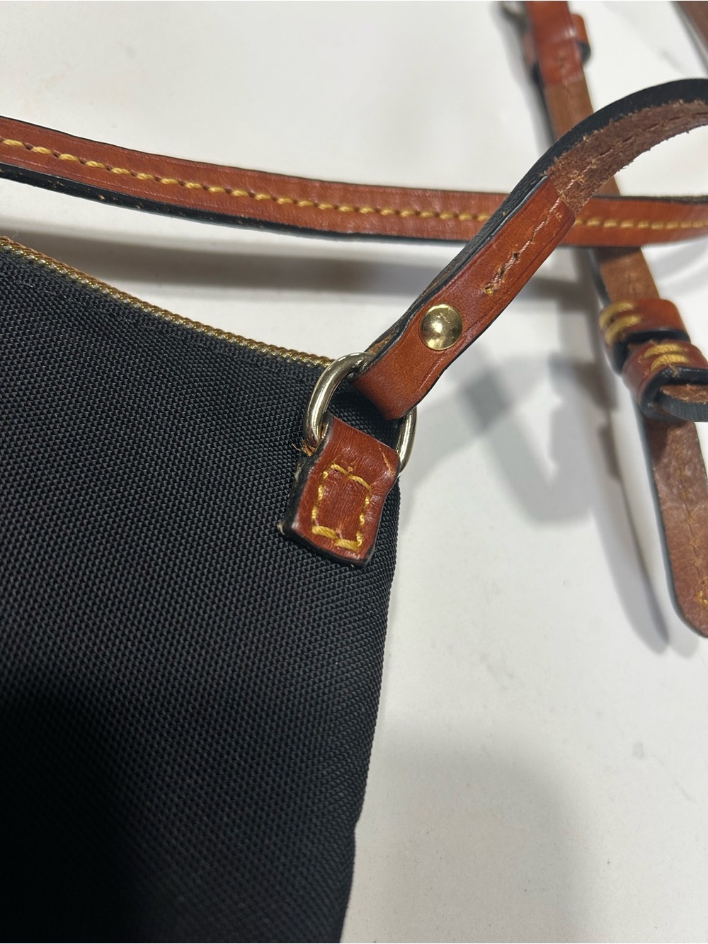 Dooney & Bourke Black Crossbody with Brown Leather Trim - Picture 16 of 16
